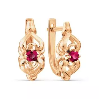 Серьги с рубинами Линии Любви