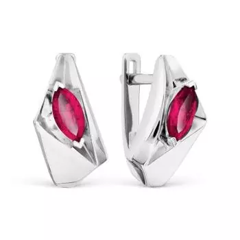 Серьги с рубинами Линии Любви