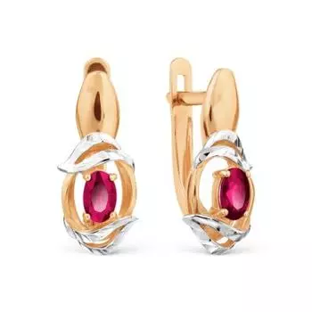 Серьги с рубинами Линии Любви