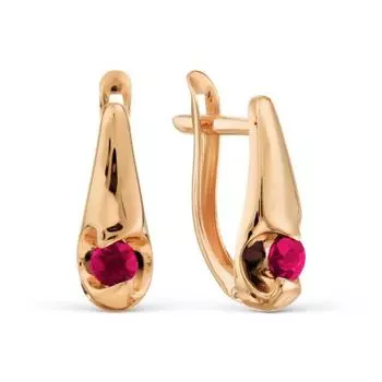 Серьги с рубинами Линии Любви