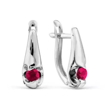 Серьги с рубинами Линии Любви
