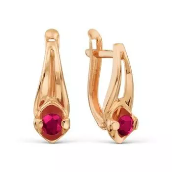 Серьги с рубинами Линии Любви