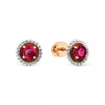 Серьги с рубинами Линии Любви