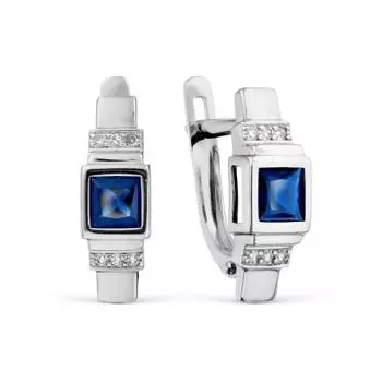 Серьги с сапфирами и бриллиантами Линии Любви
