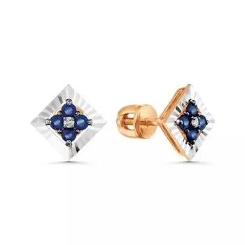 Серьги с сапфирами и бриллиантами Линии Любви