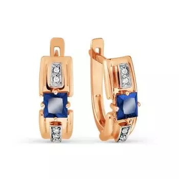 Серьги с сапфирами и бриллиантами Линии Любви
