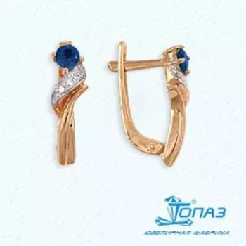 Серьги с сапфирами и бриллиантами Линии Любви