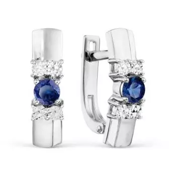 Серьги с сапфирами Линии Любви