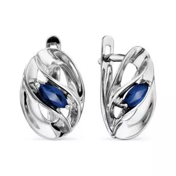 Серьги с сапфирами Линии Любви