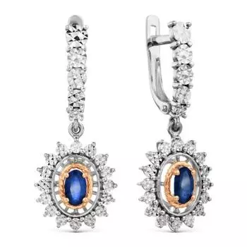 Серьги с сапфирами Линии Любви