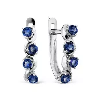 Серьги с сапфирами Линии Любви