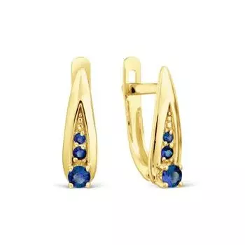 Серьги с сапфирами Линии Любви