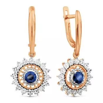 Серьги с сапфирами Линии Любви