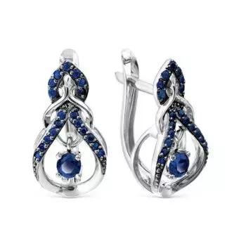 Серьги с сапфирами Линии Любви