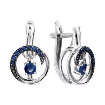 Серьги с сапфирами Линии Любви