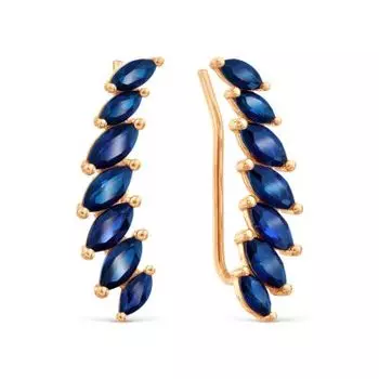 Серьги с сапфирами Линии Любви