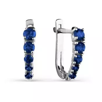 Серьги с сапфирами Линии Любви