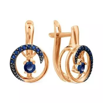 Серьги с сапфирами Линии Любви