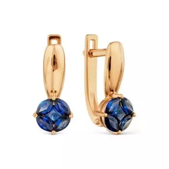 Серьги с сапфирами Линии Любви