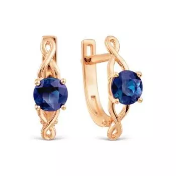 Серьги с сапфирами Линии Любви
