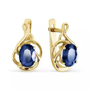Серьги с сапфирами Линии Любви