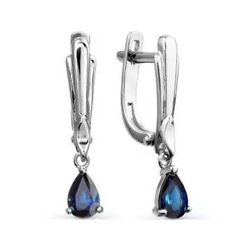 Серьги с сапфирами Линии Любви