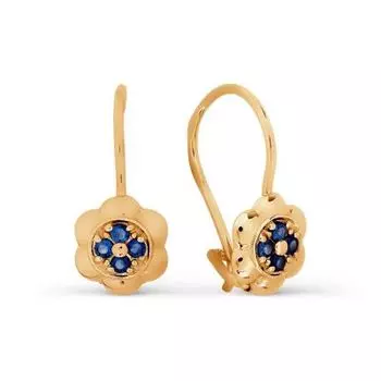 Серьги с сапфирами Линии Любви