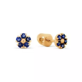 Серьги с сапфирами Линии Любви