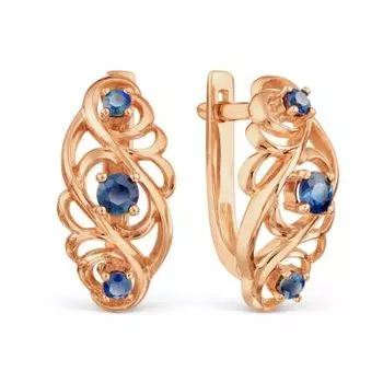 Серьги с сапфирами Линии Любви
