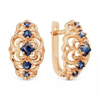 Серьги с сапфирами Линии Любви