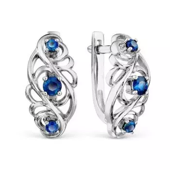 Серьги с сапфирами Линии Любви