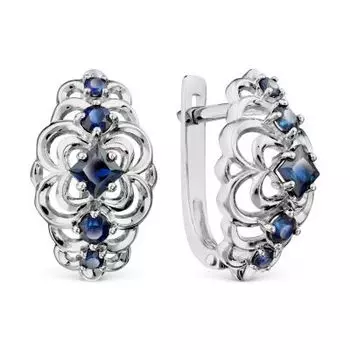 Серьги с сапфирами Линии Любви