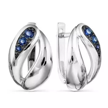 Серьги с сапфирами Линии Любви