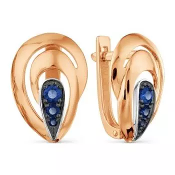 Серьги с сапфирами Линии Любви