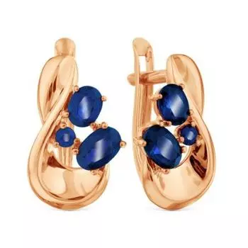 Серьги с сапфирами Линии Любви