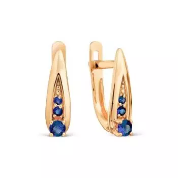 Серьги с сапфирами Линии Любви