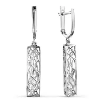 Серьги с Swarovski Zirconia Линии Любви