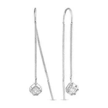 Серьги с Swarovski Zirconia Линии Любви
