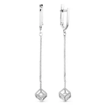 Серьги с Swarovski Zirconia Линии Любви