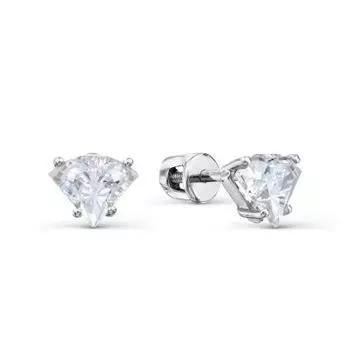 Серьги с Swarovski Zirconia Линии Любви