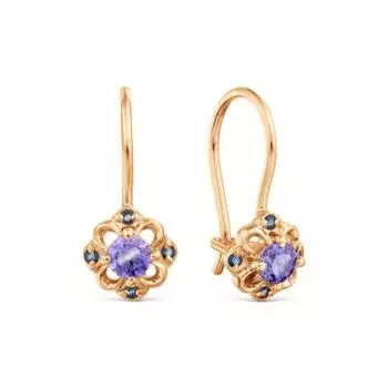 Серьги с Swarovski Zirconia Линии Любви