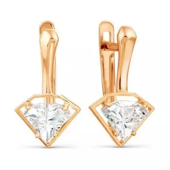 Серьги с Swarovski Zirconia Линии Любви