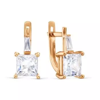 Серьги с Swarovski Zirconia Линии Любви