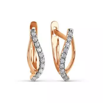 Серьги с Swarovski Zirconia Линии Любви