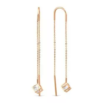 Серьги с Swarovski Zirconia Линии Любви