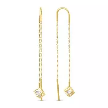 Серьги с Swarovski Zirconia Линии Любви