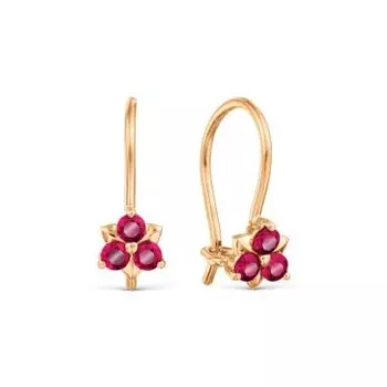 Серьги с Swarovski Zirconia Линии Любви