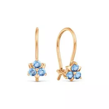 Серьги с Swarovski Zirconia Линии Любви