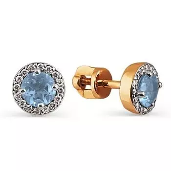 Серьги с топазами и бриллиантами Линии Любви