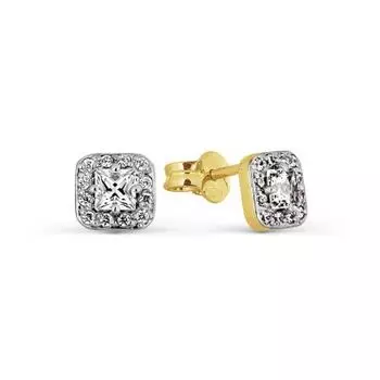 Серьги с топазами и фианитами Линии Любви